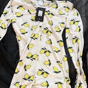 Lemon Print Romper Lounge Sleepwear